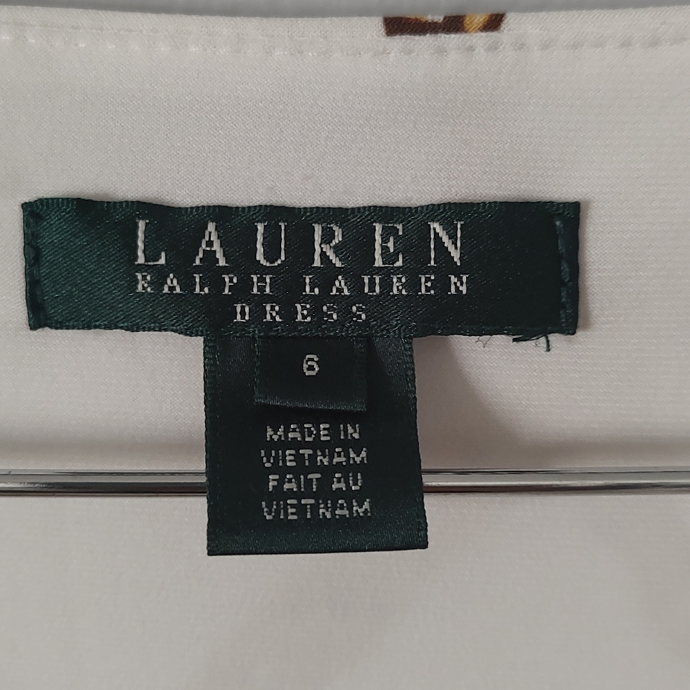 Ralph Lauren dress  Gold Chain  Size 6 Midi Cocktail Read Full Drescription - Picture 11 of 14